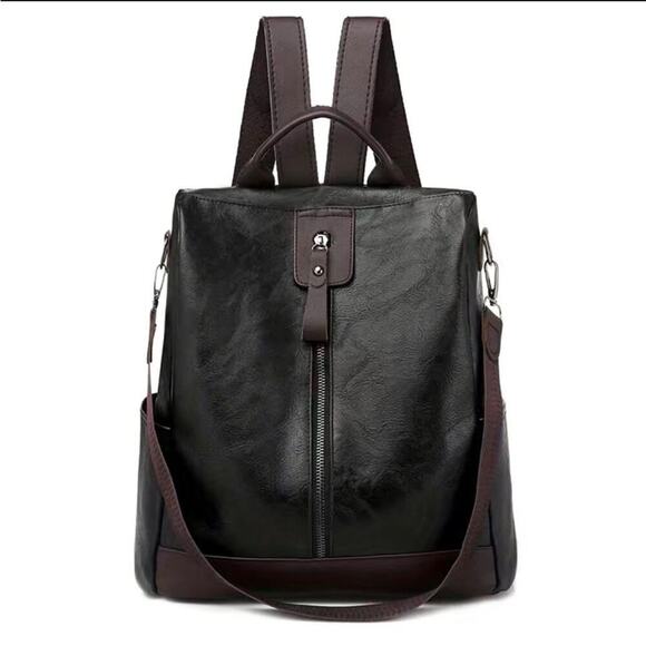 Vegan Leather Backpack One Shoulder Messenger Anti Theft Waterproof Travel main image 8